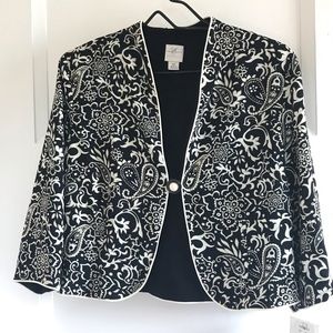 Black and White Floral Print Coast/Blazer